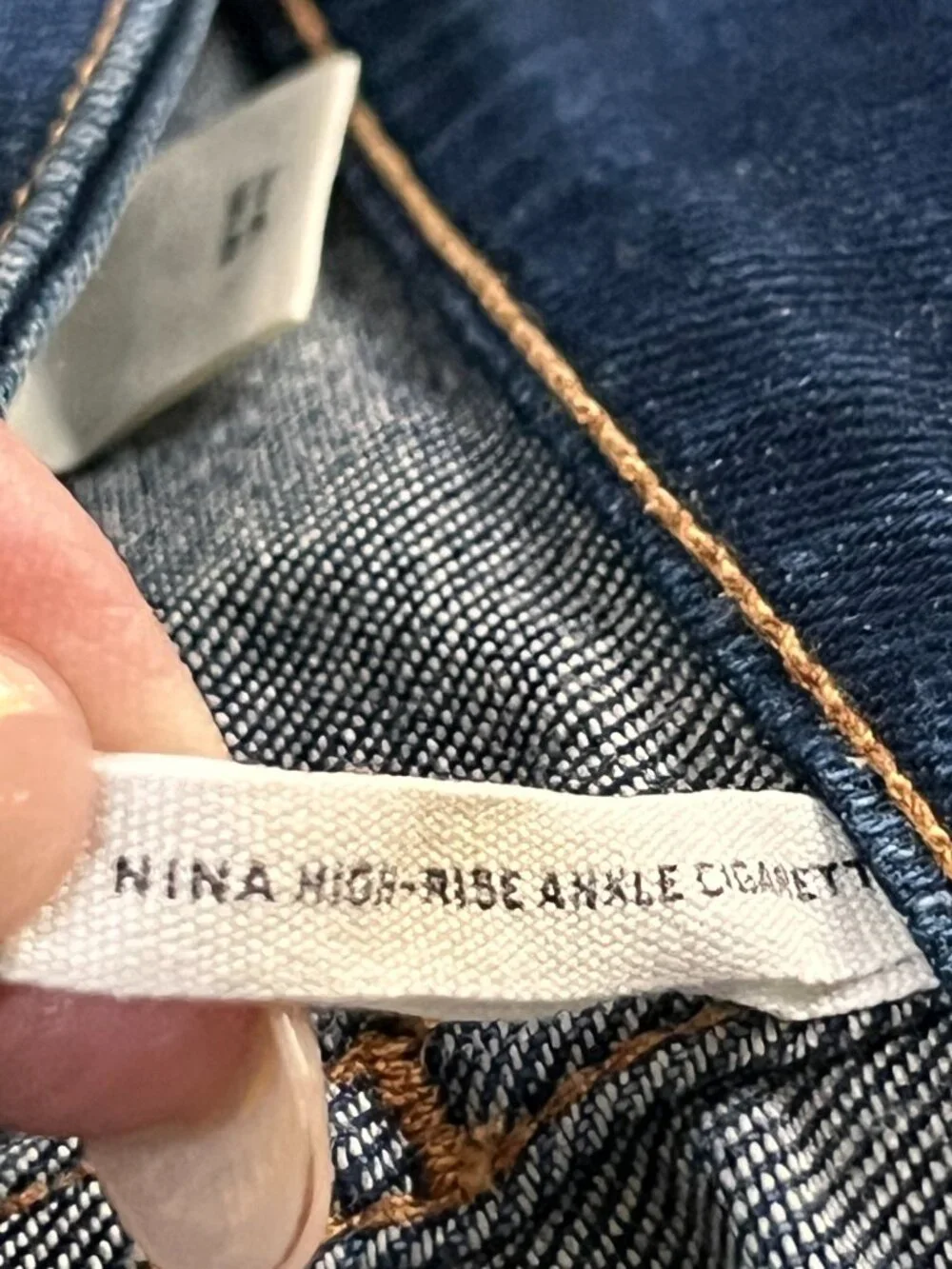 RAG & BONE MINA HIGH-RISE ANKLE CIGARETTE MEDIUM WASH BLUE JEANS - EUC  25